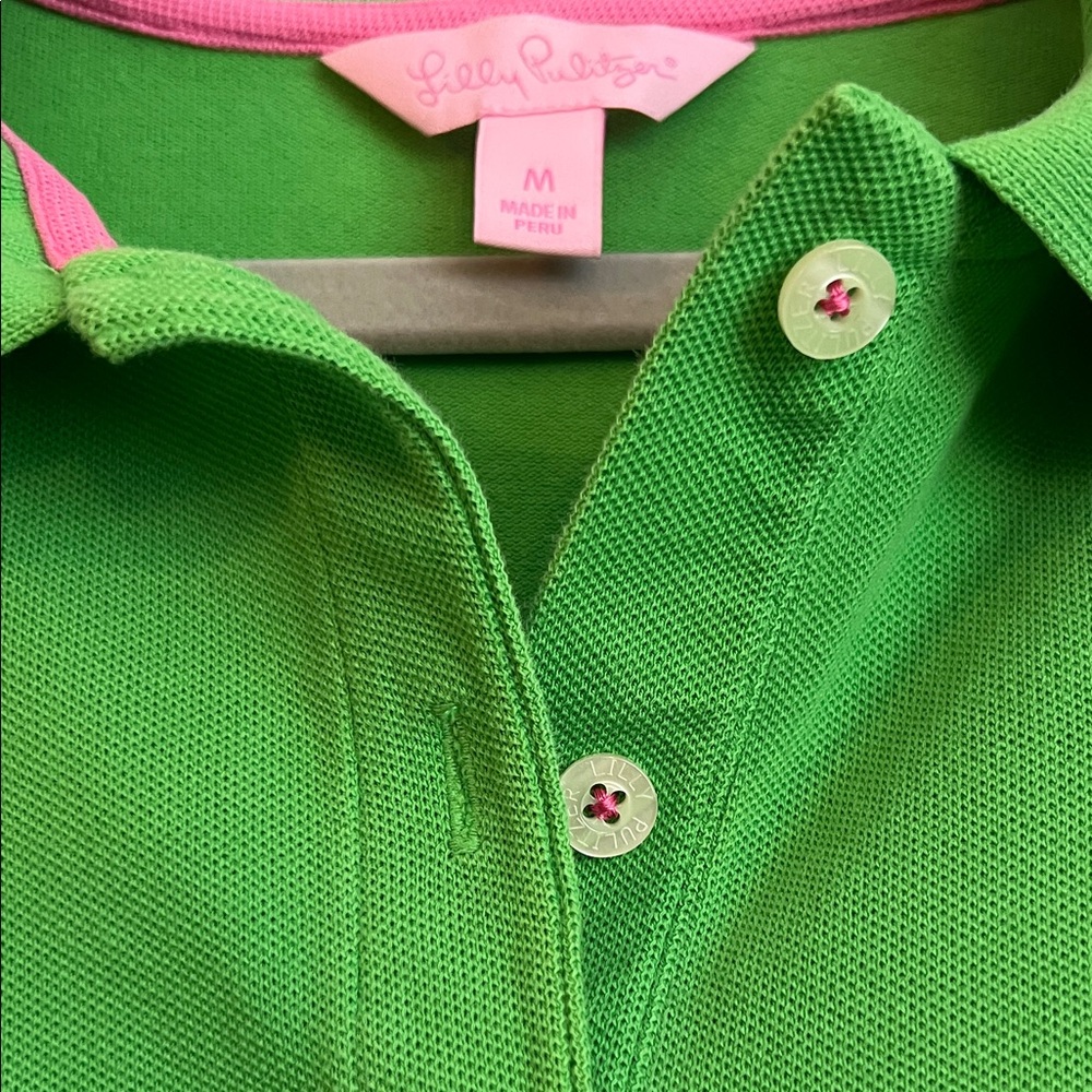 Lilly Pulitzer Vibrant Green Women’s Polo Size Medium - Picture 5 of 8
